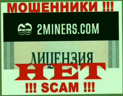Будьте очень бдительны, организация 2Майнерс Ком не получила лицензию - это internet-мошенники
