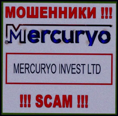 Юридическое лицо Меркурио Ко - это Меркурио Инвест Лтд, такую информацию представили обманщики у себя на сайте