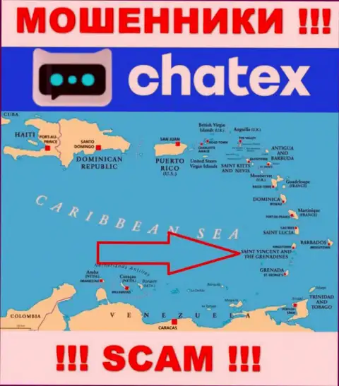 Не доверяйте разводилам Chatex, т.к. они разместились в офшоре: St. Vincent & the Grenadines