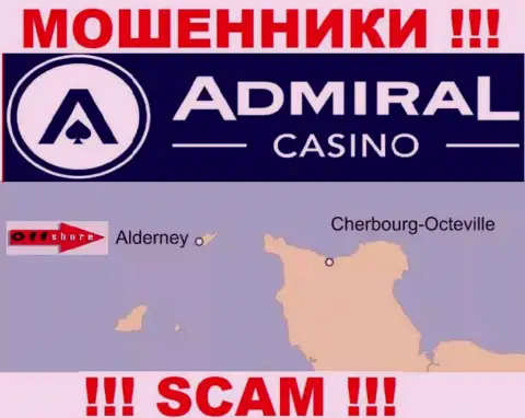 Так как Admiral Casino находятся на территории Алдерней, прикарманенные вклады от них не вернуть