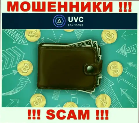 Крипто кошелек - в указанном направлении оказывают услуги мошенники UVC Exchange