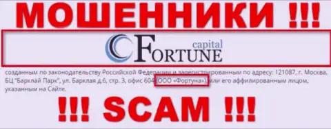 Фортун Капитал якобы владеет компания ООО Фортуна