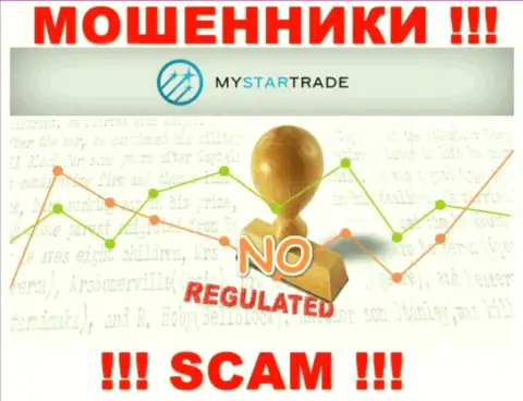 У My Star Trade на web-ресурсе нет сведений о регуляторе и лицензии компании, а значит их вообще нет