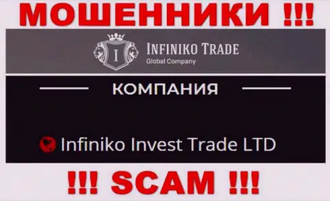 Infiniko Invest Trade LTD - это юридическое лицо мошенников ИнфиникоТрейд