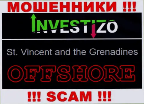 Так как Investizo Com зарегистрированы на территории St. Vincent and the Grenadines, похищенные финансовые средства от них не вернуть