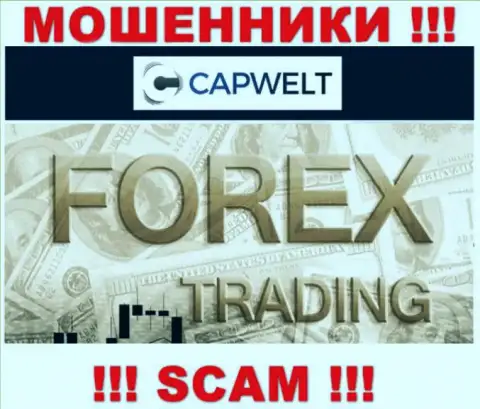 Forex - это тип деятельности мошеннической организации CapWelt