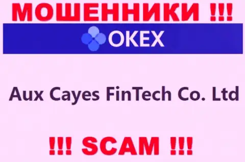 Aux Cayes FinTech Co. Ltd - это компания, управляющая ворами OKEx Com