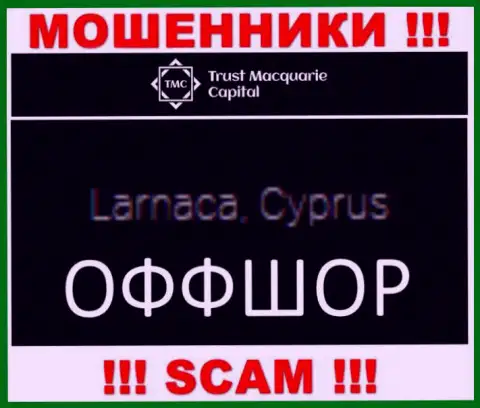 Траст-М-Капитал Ком зарегистрированы в оффшорной зоне, на территории - Cyprus
