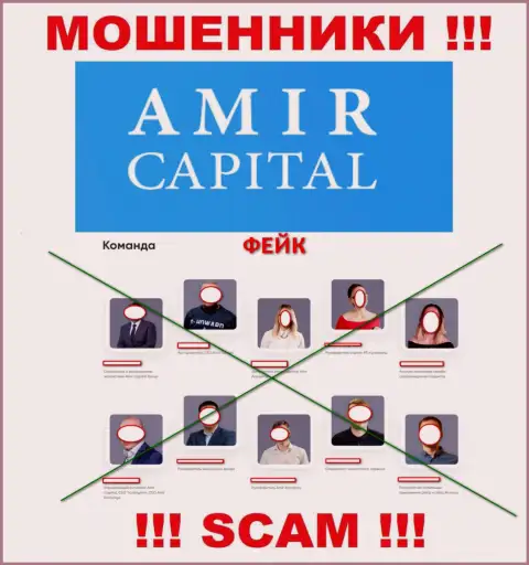 Мошенники Амир Капитал беспрепятственно воруют денежные средства, потому что на сайте представили фиктивное прямое руководство