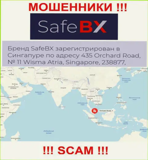 Не связывайтесь с компанией SafeBX - данные аферисты сидят в офшорной зоне по адресу 435 Orchard Road, № 11 Wisma Atria, 238877 Singapore