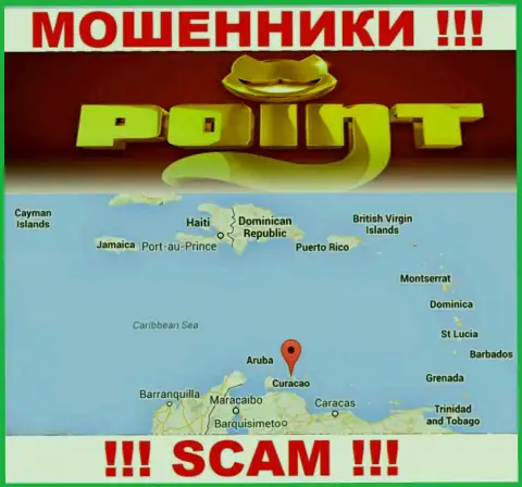 Компания PointLoto Com зарегистрирована довольно далеко от слитых ими клиентов на территории Curacao
