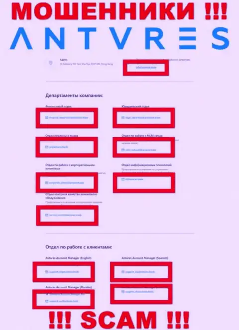 Не пишите на адрес электронного ящика шулеров Antares Limited, приведенный у них на онлайн-сервисе в разделе контактов - это довольно рискованно