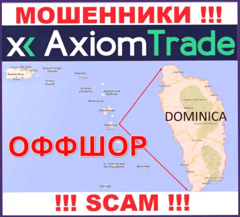 AxiomTrade намеренно скрываются в офшорной зоне на территории Содружество Доминики, интернет-ворюги