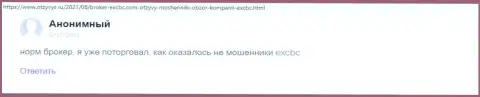 Ресурс Otzyvys Ru делится комментарием клиента о компании ЕХ Брокерс