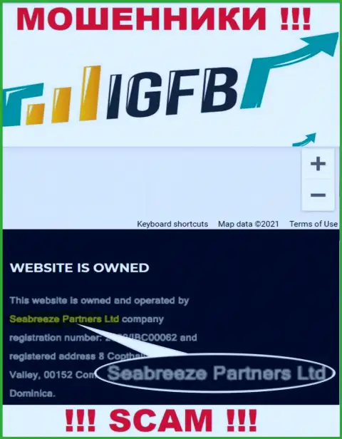 Seabreeze Partners Ltd, которое владеет организацией ИГФБ