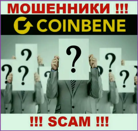 Никаких сведений об своем прямом руководстве, разводилы CoinBene Limited не показывают