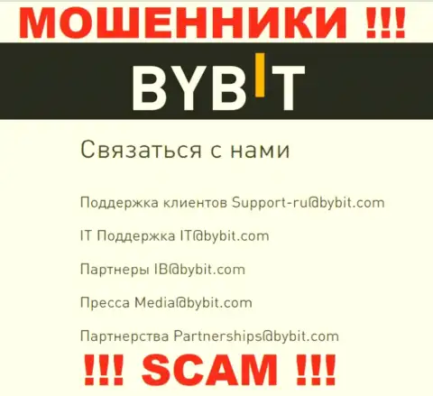 Е-мейл интернет-мошенников ByBit Com - данные с информационного портала конторы