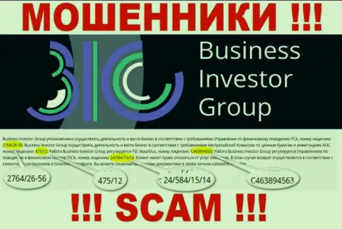 Хоть BusinessInvestorGroup и размещают свою лицензию на веб-сервисе, они в любом случае МОШЕННИКИ !