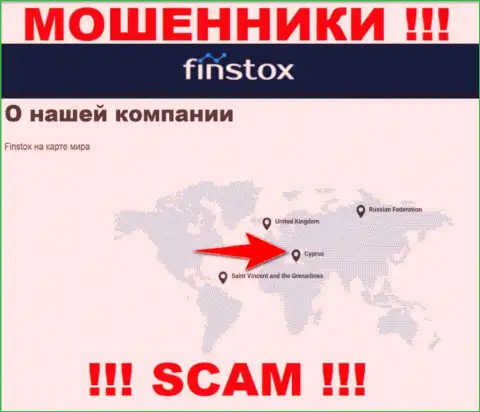 Finstox - это интернет-мошенники, их место регистрации на территории Кипр