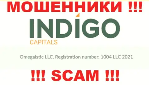 Регистрационный номер еще одной противоправно действующей конторы Indigo Capitals - 1004 LLC 2021