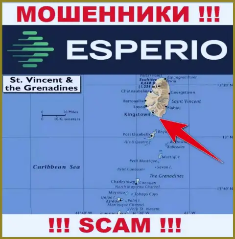 Офшорные интернет мошенники Esperio прячутся вот здесь - Kingstown, St. Vincent and the Grenadines