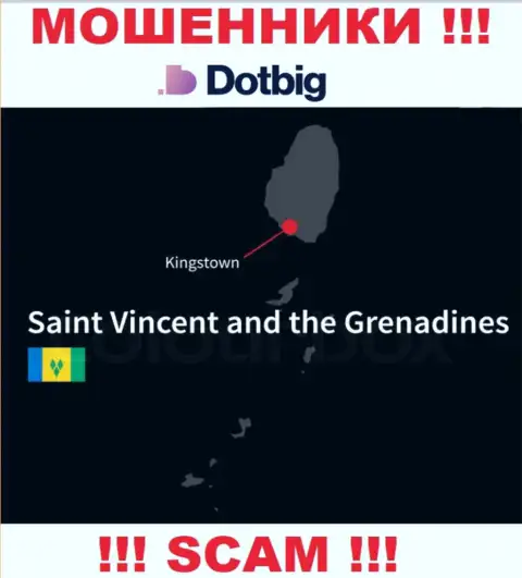 ДотБиг Ком имеют офшорную регистрацию: Kingstown, St. Vincent and the Grenadines - будьте крайне внимательны, мошенники