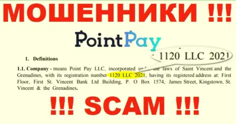 1120 LLC 2021 - регистрационный номер интернет-ворюг Point Pay, которые НЕ ВОЗВРАЩАЮТ ОБРАТНО ДЕНЕЖНЫЕ АКТИВЫ !!!