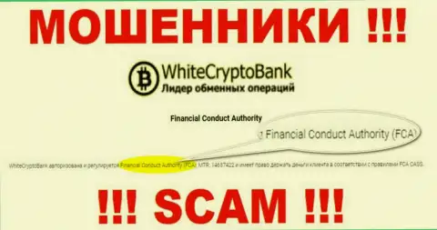 White Crypto Bank - это жулики, противозаконные действия которых покрывают тоже обманщики - FCA