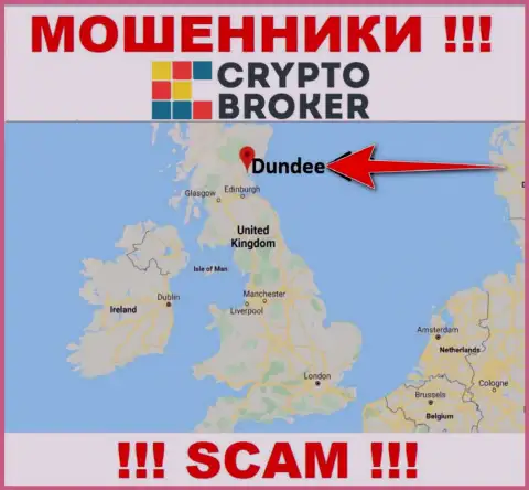 Крипто Брокер беспрепятственно дурачат, поскольку зарегистрированы на территории - Dundee, Scotland