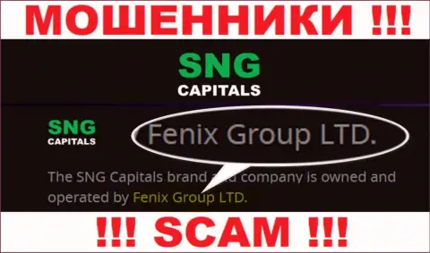Феникс Групп ЛТД это руководство неправомерно действующей компании SNG Capitals