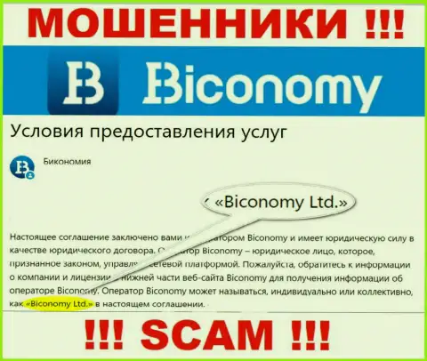Юр. лицо, которое управляет internet-мошенниками Biconomy Com - это Бикономи Лтд